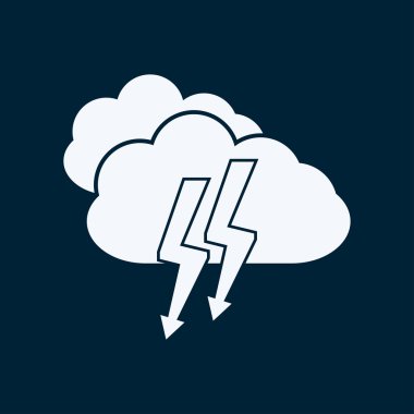 Bulut, vektör çizim düz simgesi.