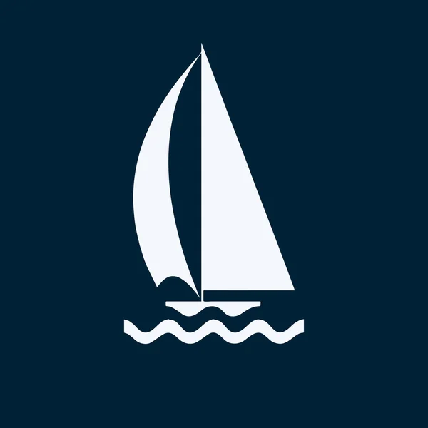 Vettore icona barca a vela . — Vettoriale Stock
