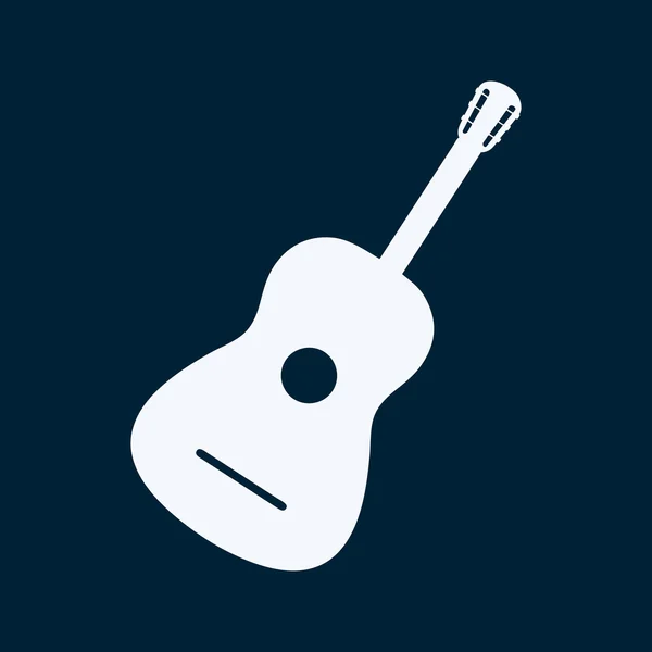 Icono del vector de guitarra. Estilo de diseño plano — Vector de stock