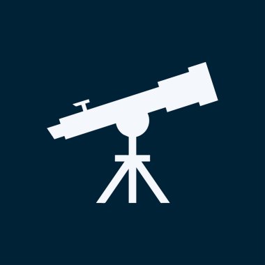 Spyglass vektör simgesi. Düz tasarım stili