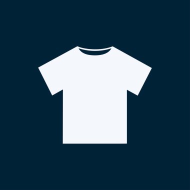 T-shirt simgesi, vektör çizim. Düz tasarım stili