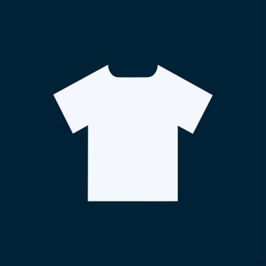T-shirt simgesi, vektör çizim. Düz tasarım stili