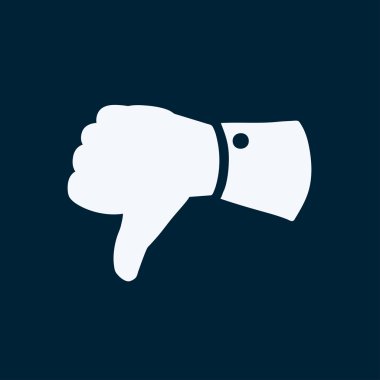 vektör başparmak aşağı simgesi,