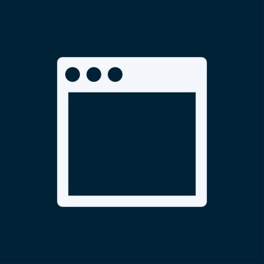 Tarayıcı simgesini, vektör çizim. Düz tasarım stili