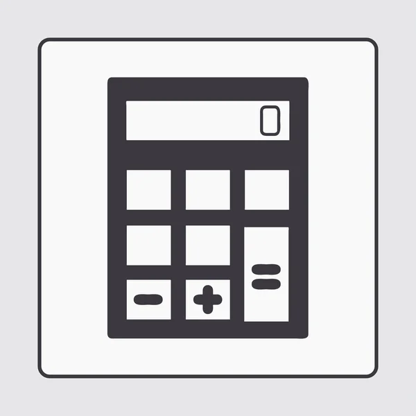 Icono de la calculadora, ilustración vectorial. estilo de diseño plano — Vector de stock