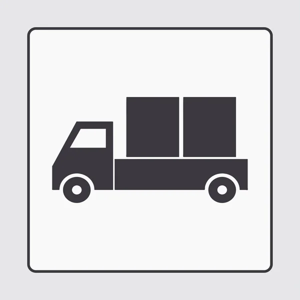Camión web vector icono — Vector de stock