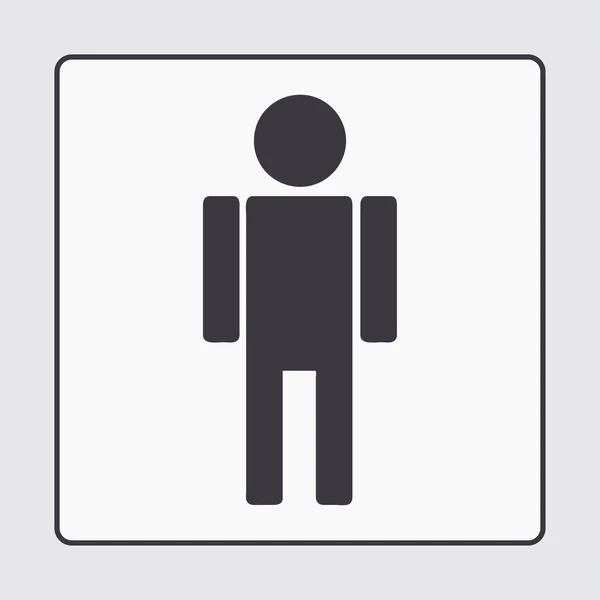 Icono de hombre. diseño web — Vector de stock