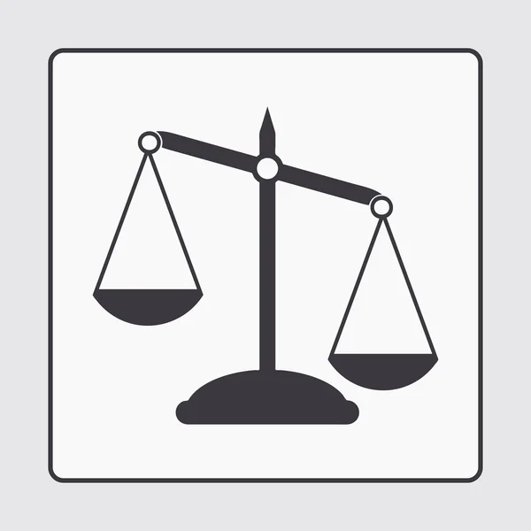 Piktogramm der Gerechtigkeitsskala. — Stockvektor