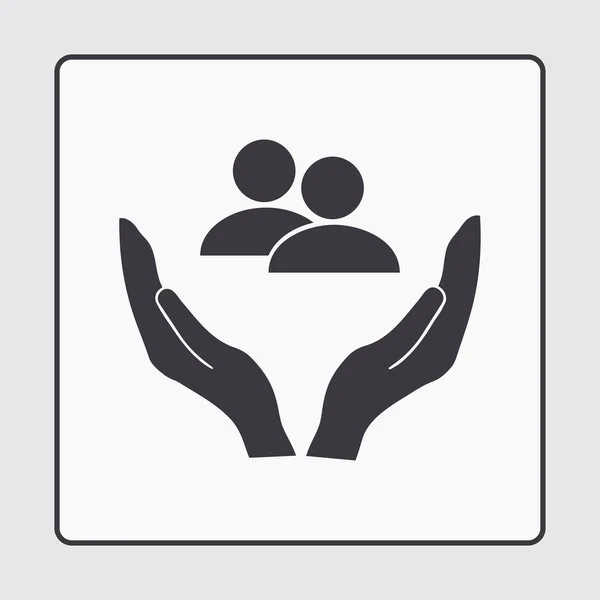 Hands icon. web design — Stock Vector