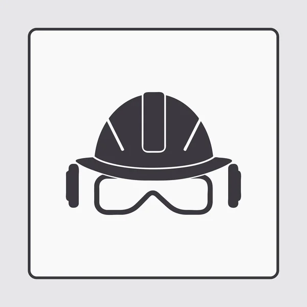 Builder Helmet vector icon. Style is flat symbol rounded angles — Stock Vector