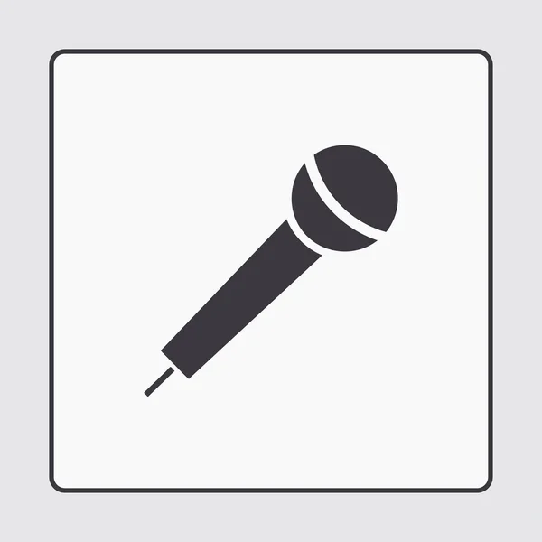 Microphone icon, vector illustration. Flat design style. — Stock Vector