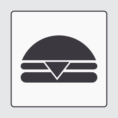 Hamburger simgesi. Düz tasarım stili