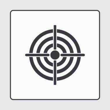 Hedef vektör simgesi. Düz tasarım stili