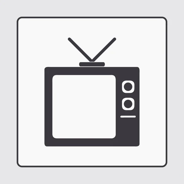 Platte icoon van Tv-kast — Stockvector