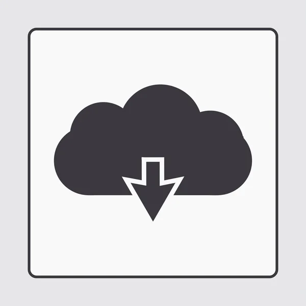 Icono plano de nube, ilustración vectorial — Vector de stock