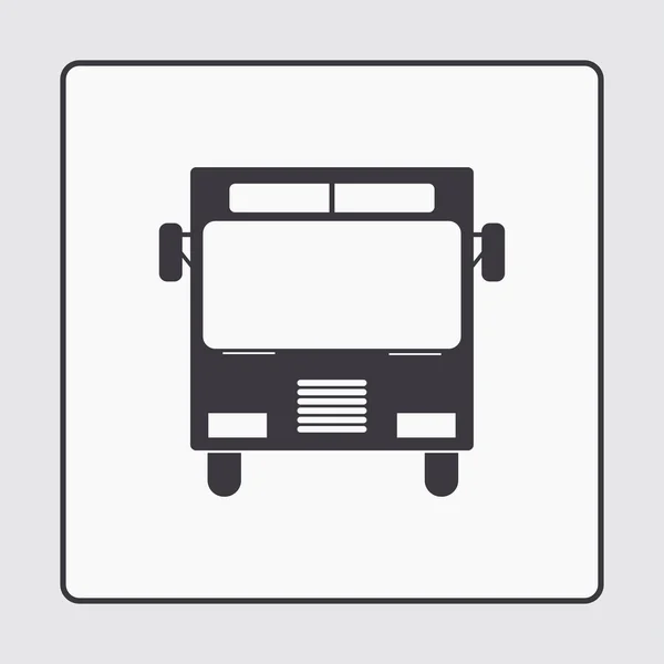 Bus-Symbol, Vektorillustration. Flacher Designstil — Stockvektor