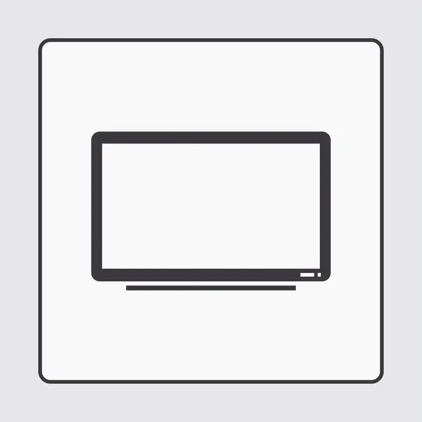 Icono plano de la caja de TV — Vector de stock