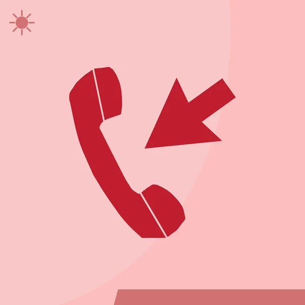 Icono del teléfono, ilustración vectorial. estilo de diseño plano. — Archivo Imágenes Vectoriales