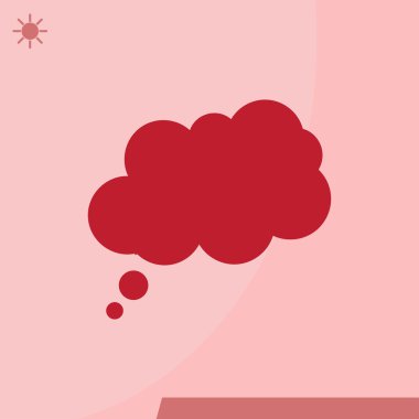 Bulut, vektör çizim düz simgesi.