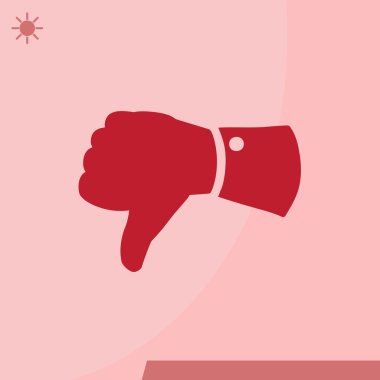 vektör başparmak aşağı simgesi