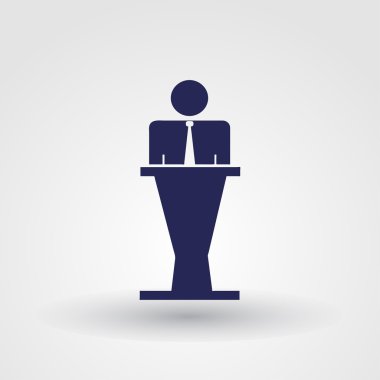 işadamı simgesi, vektör çizim. Düz tasarım stili