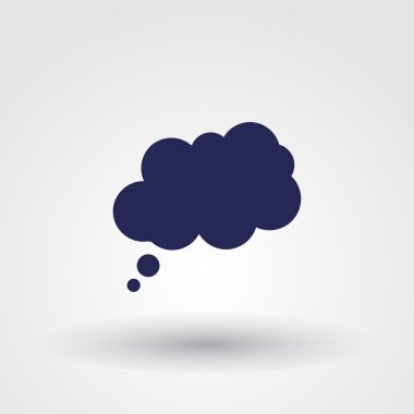 Bulut, vektör çizim düz simgesi.