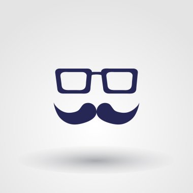 Gözlük simgesi. Düz tasarım stili