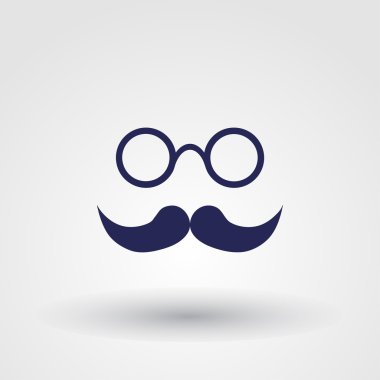 Gözlük simgesi. Düz tasarım stili