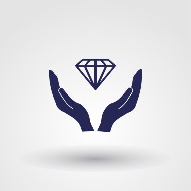 Eller simgesini. Palm web vektör