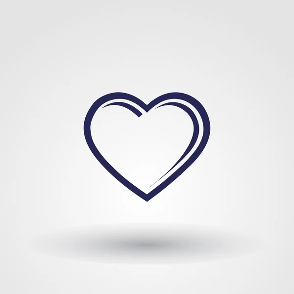 Ikona serca, ilustracja wektora. płaski styl projektowania — Wektor stockowy