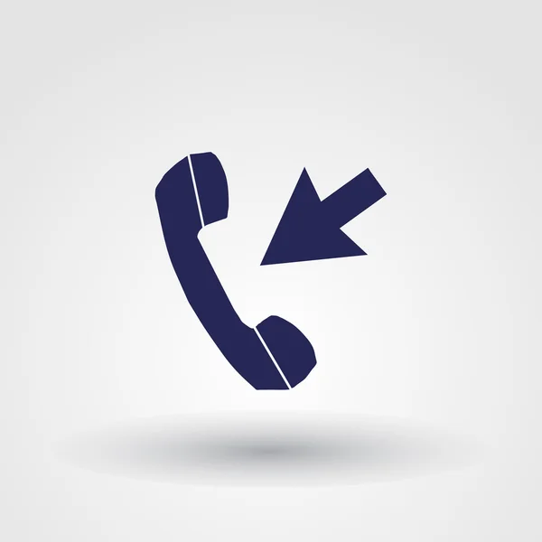 Icono del teléfono, ilustración vectorial. estilo de diseño plano. — Vector de stock