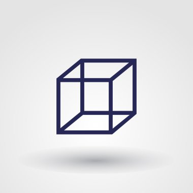küp vektör web simgesi