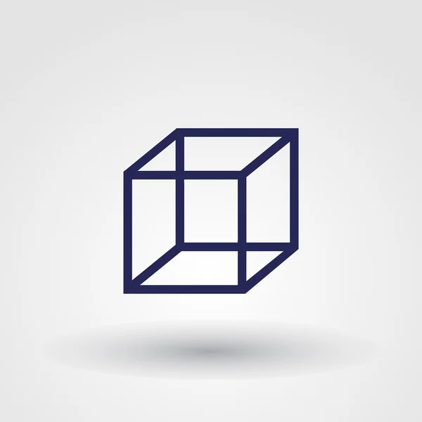 Cubo vector web icono — Archivo Imágenes Vectoriales