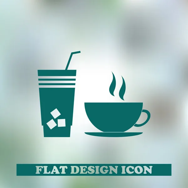 Tasse à café icône web — Image vectorielle