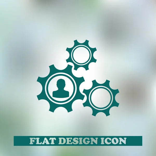 Icono de engranajes. diseño web — Vector de stock