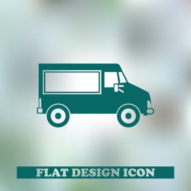 Araba simge vektör gri arka plan üzerinde.