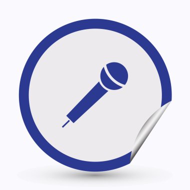 Mikrofon vektör simgesi. Web Tasarım