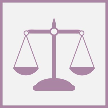 Siyah Adalet ölçek simgesi. Web Tasarım