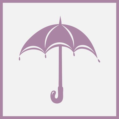 Şemsiye simgesi. Web tasarım stili