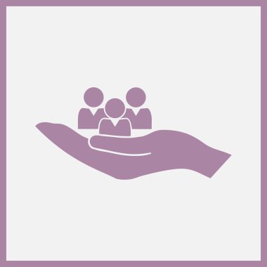 Yardım el simgesi. Web tasarım stili