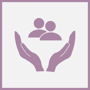 Yardım el simgesi. Web tasarım stili