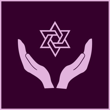 Yardım el simgesi. Web tasarım stili