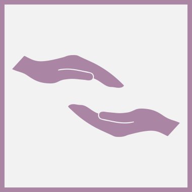 Yardım el simgesi. Web tasarım stili