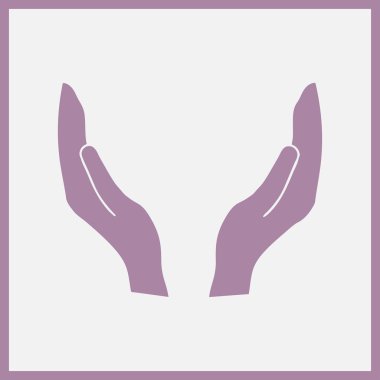 Yardım el simgesi. Web tasarım stili