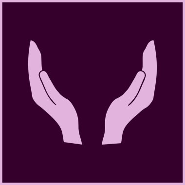 Yardım el simgesi. Web tasarım stili