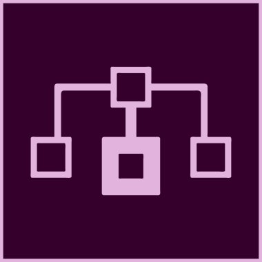 Akış şeması simge vektör.