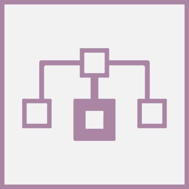 Akış şeması simge vektör.