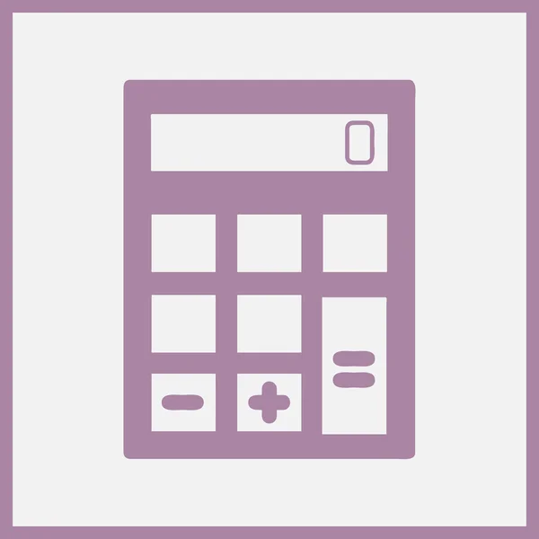 Icono de la calculadora, ilustración vectorial. estilo de diseño plano — Vector de stock