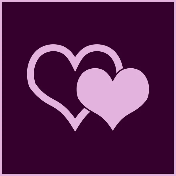 Ícone do vetor cardíaco. estilo web design — Vetor de Stock