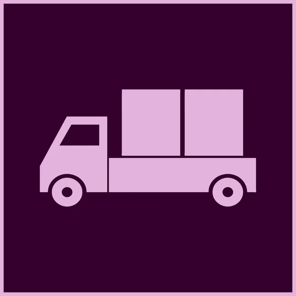 Εικονόγραμμα του φορτηγού. Σχεδιασμός ιστοσελίδων — Διανυσματικό Αρχείο